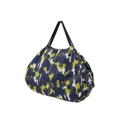 Shupatto Nakupovalna torba Compact Bag L moder denim/zelena/bela