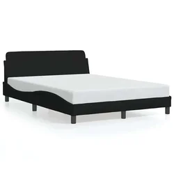 Vidaxl Posteljni okvir Dover črne barve 135x190 cm blago