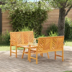 Set lounge namještaja za vrt 3 pcs Smeđa Čvrsto drvo akacije