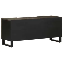 TV ormarić crni 105 x 33 x 46 cm od masivnog drva manga