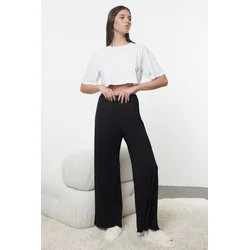 Trendyol Black Viscose Knitted Pajama Bottoms