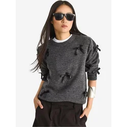 Bianco Lucci Pulover Pullover temno siva
