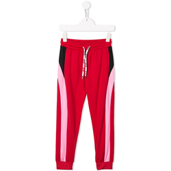 Msgm Kids - colour block track pants - kids - Red