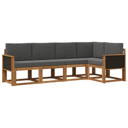 Set vanjskih sofa 5 pcs Prirodna i antracit Poliester