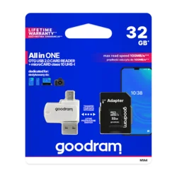Goodram SPOMINSKA KARTICA 32GB micro SD 2v1 100MB/s + OTG čitalec 2.0