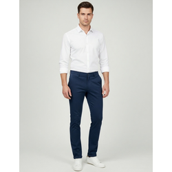 Elit Muške pantalone od kepera Premium Slim Fit, Plava