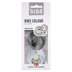 BIBS Cucle, 6-18m, 2 komada, Iron & Baby Blue