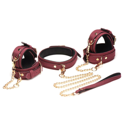 6-delni BDSM set za vezanje, rdeč