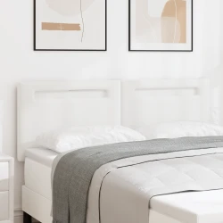 LED glava kreveta Bijelo 160 cm Lažna koža