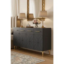 Hanah Home komoda Eliz 120, 120 cm, antracit