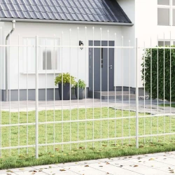 Vrtna Ograda 3 pcs Bijelo 170 x 215 cm Čelik s prahom premazan