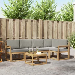 Set vanjskih sofa 6 pcs Bijela i svjetlosiva