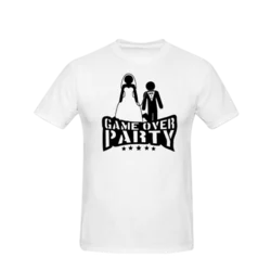 Unisex majica Game Over Party cs2532, Bela