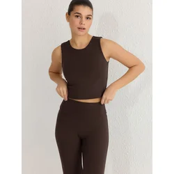 Trendyol Milla Ženski top Thmss25Bz00001, Smeđi