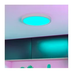 Eglo 901377 - LED RGBW prigušiva stropna svetiljka FUEVA-Z LED/14,3W/230V 27,8cm IP44 bela