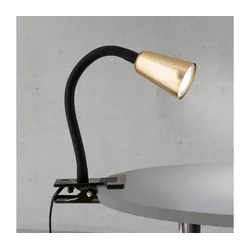 Orion - Fleksibilna stona lampa sa stezaljkom DOTTY 1xGU10/10W/230V mesing/crna