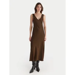 ViCOLO Cocktail obleka TF0247 Rjava Regular Fit