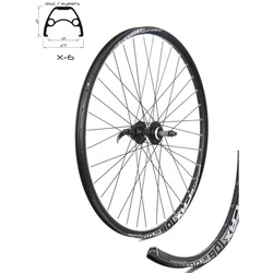 Zadnja felna R 27.5 X6 BLACK 36H EYELETS JYD242 QR DISC BLACK SPOKES
