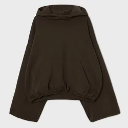 Cropp - Navaden pulover s kapuco - rjava