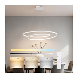 Brilagi-LED prigušiva luster na sajli TWISTER LED/105W/230V prečnik 100 cm bela + daljinski upravljač