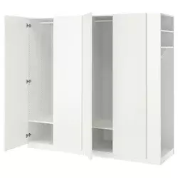 PAX / FORSAND Garderober, bela/bela, 220x60x201 cm