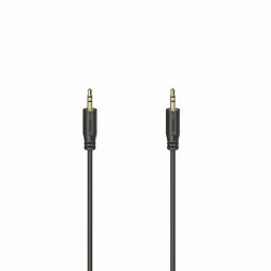 HAMA "Flexi-Slim" audio kabel, 3,5 mm Jack utikač, pozlaćen, crni, 0,75 m