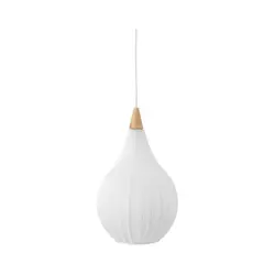 Halo Design 746262 - Luster na sajli DROPS 1xE27/40W/230V prečnik 30 cm bela/hrast