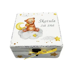 Kutija uspomena, poklon za krštenje, rođendan - 16x16x10cm - 165171