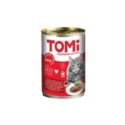 TOMI Vlažna hrana za mačke u konzervi, Govedina, 400 g
