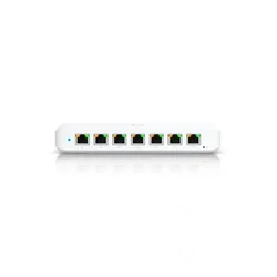 Ubiquiti USW-Ultra Layer 2, 8-port GbE PoE switch with versatile mounting options: 7x GbE PoE+ output ports, 1 xGbE PoE++ input port