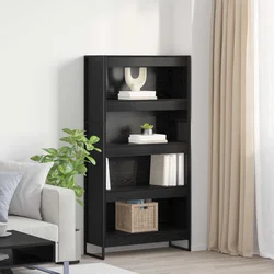 Ormarić za knjige 2 pcs Crni hrast 80 x 30 x 155 cm