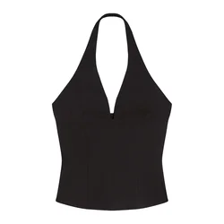 Bershka Top črna