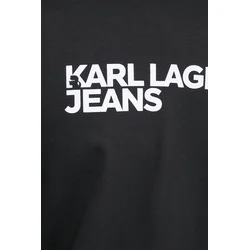 KARL LAGERFELD JEANS Majica  črna / bela