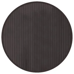 Vidaxl Okrogla preproga temno rjava 60 cm bambus