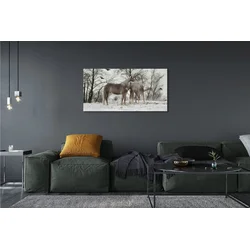 tulup.si Slika na platnu Zimske gozdne samorogi 140x70 cm