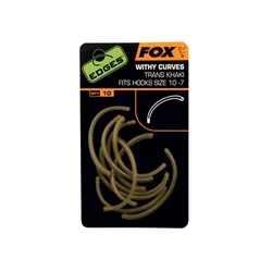 Edges Withy Curve adaptor hook sizes 6+ trans khaki x 10 (CAC562)