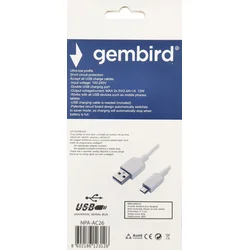 GEMBIRD Punjač 2x5v/24A+1A 12W + micro USB DATA kabl /NPA-AC26/ 1m