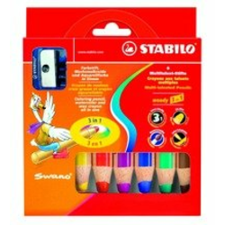 Stabilo Multi bojica 3in1 + rezač , 1/6