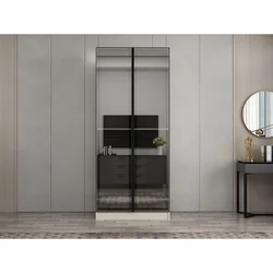 Hanah Home ormar sa reflektujućim staklom Nisa 20656, 90 cm, peščar