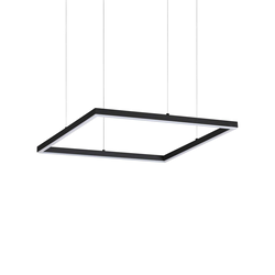 Ideal Lux - LED luster na sajli ORACLE SLIM LED/33W/230V 3000K 50x50 cm crna