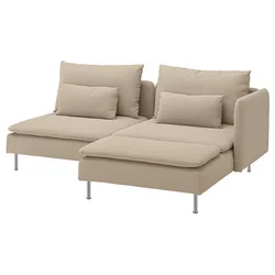SÖDERHAMN Sofa dvosed, s lenjivcem s rukohvatom/Kelinge bež