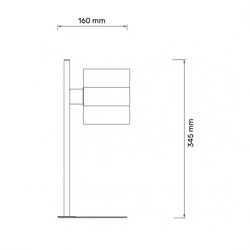 TALIA 56 STONA LAMPA 1*E14 CRNA/HROM