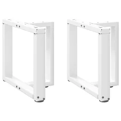 Noge za klub stolić T-oblika 2 kom Bijele 50x25x(42-43) cm Čelik