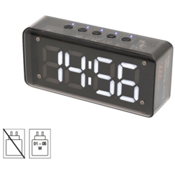 home Sat sa alarmom, FM radio, Bluetooth, microSD, USB, 3W - MECHACLOCK