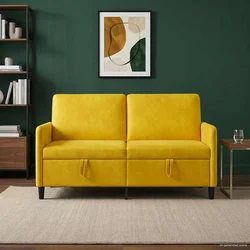 Sofa s pohranom Žuta 152 x 78 x 87 cm Poliester