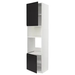 METOD Visoki element za ugradne uređaje, bela/Upplöv boja antracita, mat, 60x60x240 cm