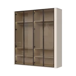 Jela Ormar Rondo P4-4AL/RO,198x225x56cm, Bež - metalik
