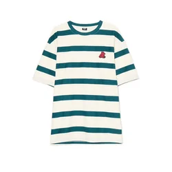 Cropp - Prugasta majica - tamno zelena
