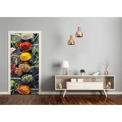 tulup.si Samolepilni tapete na vratih Začimbe 75x205 cm