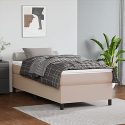 Okvir za krevet s oprugom boja cappuccina 90x200 cm od umjetne kože